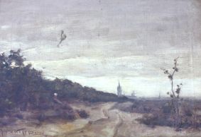 Gezicht op de St. Vituskerk te Hilversum