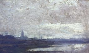 Gezicht op de St. Vituskerk te Hilversum